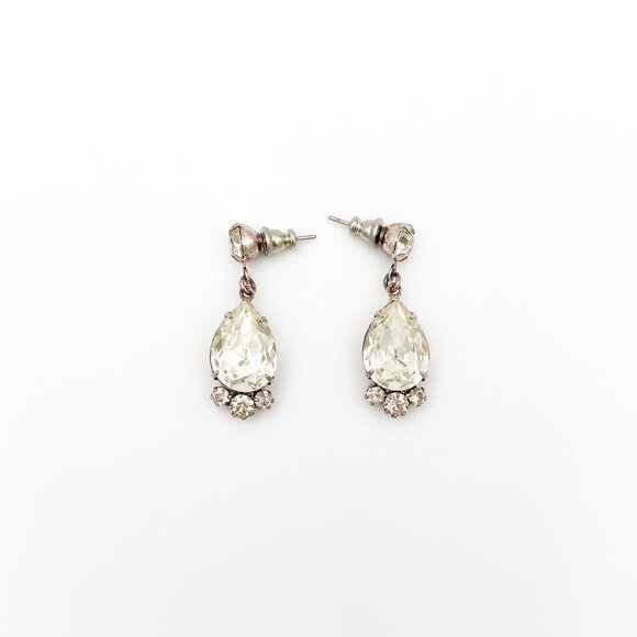 VINTAGE (Y2K) | Crystal & Rhinestone Teardrop Necklace + Earrings Set - Picture 8 of 12